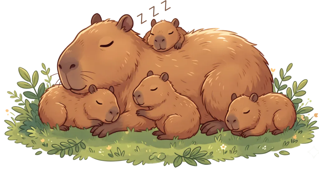 Capivara dormindo